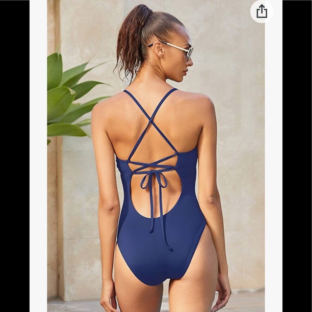 NWT BECCA  by Rebecca Virtue Women's Tallulah Clare Plunge One Piece Swimsuit - Picture 4 of 16